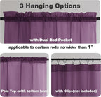 Chyhomenyc Plum Sheer Curtains, 84 inches Long 2 Panels Set, Rod Pocket Voile - Image 4