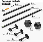 YaFex 2 Pack Heavy Duty Curtain Rods 32-90 Inch, 1 Inch Adjustable Black - Image 7