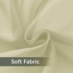 youleyar Solid Sheer Rod Pocket Curtain Voile Draperies 2 Panels White Beige - Image 7