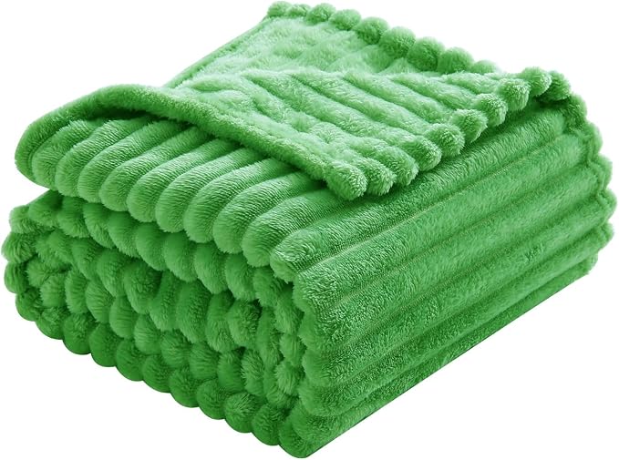 Bright Green Fleece Throw Blanket 50”×60” - Image 5