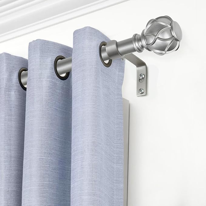 KAMANINA 1 Inch Curtain Rod Telescoping Single Drapery Rod 28 to 48 Inches - Image 5
