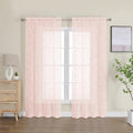 OWENIE Furman Blush Sheer Curtains, 72 inches Long 2 Panels Set, Light by OWENIE