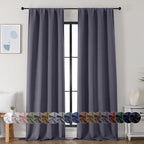 Simplebrand Ava Grey Blackout Curtains by Simplebrand