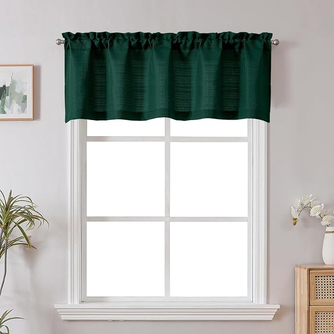 Chyhomenyc Hunter Green Short Curtain Valance by Chyhomenyc