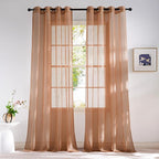 NICETOWN Terracotta Sheer Curtains, Grommet Voile Sheer Window Treatments Airy by NICETOWN