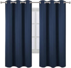 LEMOMO Navy Blue Thermal Blackout Curtains/42 x 72 Inch/Set of 2 Panels Room - Image 2