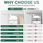 VOIIY 2 Pack Curtain Rods for Windows 28 to 48 Inch, Modern Adjustable Heavy - Image 4