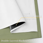 Yakamok 100% Blackout Curtain Panels 63 inches Cold and Light Blocking Drapes - Image 4