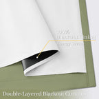 Yakamok 100% Blackout Curtains for Living Room, Thermal Insulated Blackout - Image 4