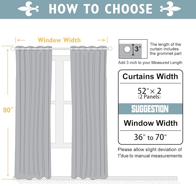 ChrisDowa 100% Blackout Curtains 90 inch Long - Image 5