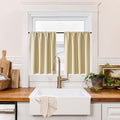 RYB HOME 100% Blackout Bathroom Curtains Over Sink 24 inches Long, Heat & UV by RYBHOME