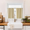 RYB HOME 100% Blackout Bathroom Curtains Over Sink 30 inches Long, Heat & UV by RYBHOME