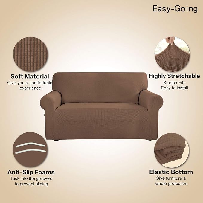 Easy-Going Stretch 4 Seater Sofa Slipcover 1-Piece Sofa Cover Furniture - Image 4