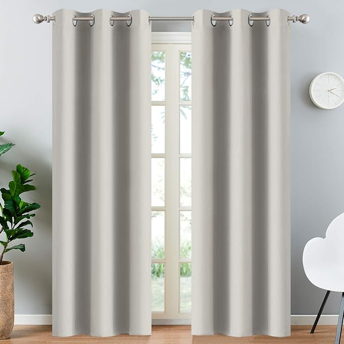 Yakamok 84 Inch Long Light Blocking Window Curtains Thermal Insulated Room by Yakamok
