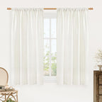 LAMIT Light Filtering Linen Curtains 54 Inches Long by LAMIT