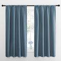 NICETOWN RV Blackout Curtains for Camper Windows, Smoky Blue, Short Blackout by NICETOWN