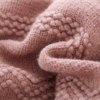 BOURINA Coral Pink Throw Blanket 50x60 Inches Throw Textured Solid Soft Sofa - Image 5