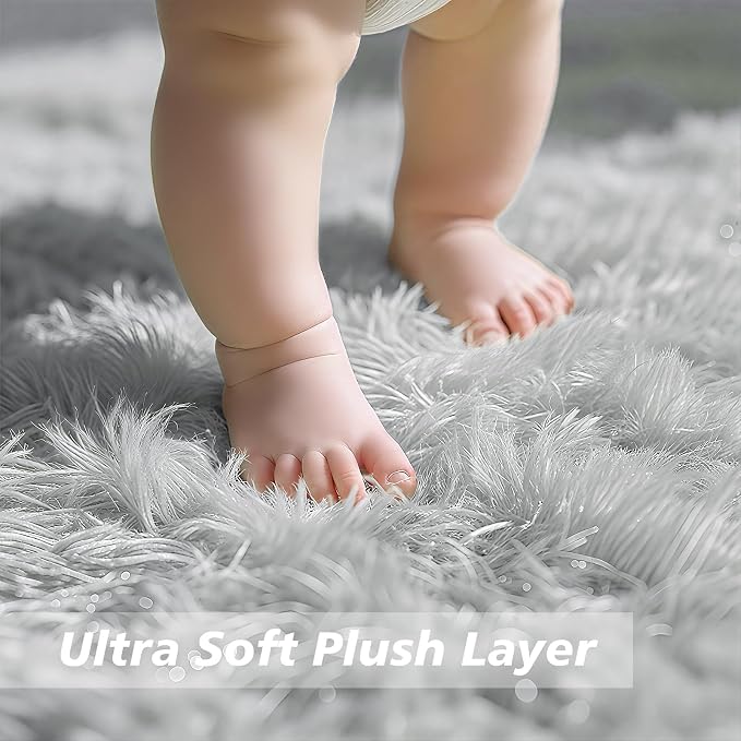 Ultra Soft Fluffy Area Rugs for Bedroom Living Room 10x14, Nursery Rug - Image 2
