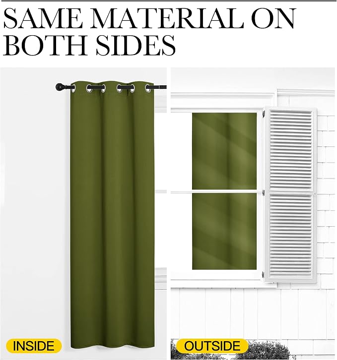 NICETOWN Bedroom Curtain Panels Blackout Draperies, Christmas Holiday Decor - Image 4