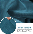 H.VERSAILTEX Velvet Stretch Couch Cushion Cover Plush Cushion Slipcover - Image 5
