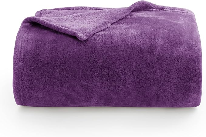 BEDELITE Fleece Blanket Twin Size Purple Throw Blankets - Image 8