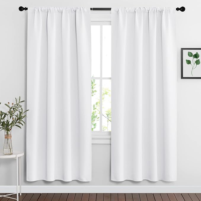 RYB HOME Curtains for Bedroom Living Room 72 inches Long, Thermal Insulated by RYBHOME