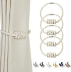 BEL AVENIR Magnetic Curtain Tiebacks, Decorative Drapery Holdbacks Modern Woven by BELAVENIR
