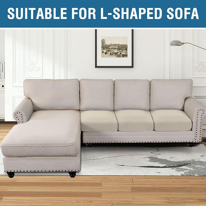 H.VERSAILTEX Super Stretch Individual Seat Cushion Cover Sofa Covers Couch - Image 8