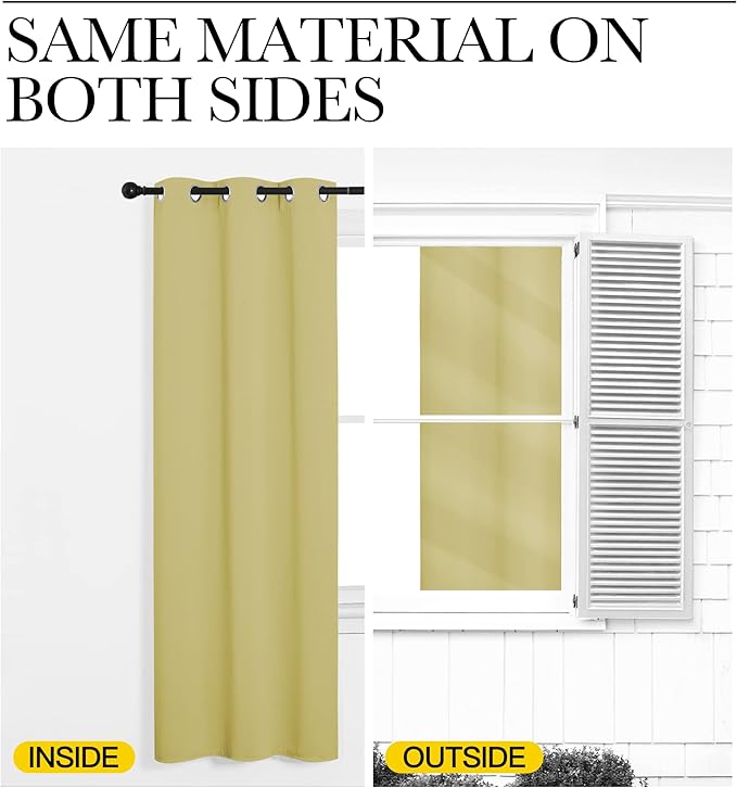 NICETOWN Bedroom Curtains Blackout Drapery Panels, 2 Panels, 70 x 72 inches - Image 5
