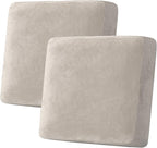 H.VERSAILTEX Velvet Stretch Couch Cushion Cover Plush Cushion Slipcover by HVERSAILTEX