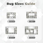 Area Rugs 5x7 for Living Room: Washable Rug Modern Abstract Neutral Soft - Image 8