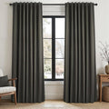 94 Inch Long Gray Blackout Curtains by Topfinel