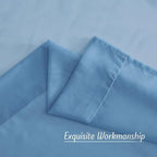 NICETOWN Stone Blue Sheer Curtains 108 inches Long, Grommet Top Elegant Voile - Image 6
