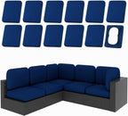 hyha 12Pcs Patio Cushion Covers, Stretch Outdoor Couch Cushion Covers by hyha
