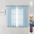 Lecloud Sky Blue Sheer Curtains by Lecloud