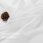 Lecloud White Sheer Curtains 84 Inches Long 2 Panels, Solid Airy Voile Extra - Image 8