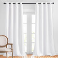 NICETOWN Long White Curtains for Patio by NICETOWN