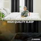 BGment Dark Grey Short Blackout Curtains - Image 3