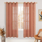 LAMIT Terracotta Linen Boho Curtains by LAMIT