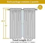 OWENIE Sheer Curtains 54 Inch Length 2 Panels Set - Image 7