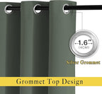 NICETOWN Blackout Sliding Door Curtains 84 inch Length 2 Panels - Image 2