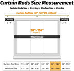 GEEBOBO Gold Curtain Rods for Windows 66 to 120 Inch, 1 Inch Adjustable Heavy - Image 5