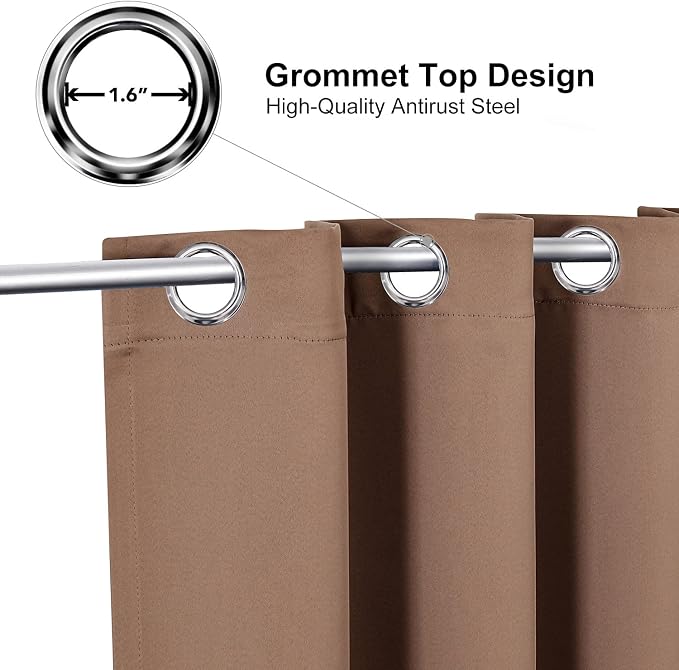 ChrisDowa Blackout Curtains 70 inches Wide - Image 2