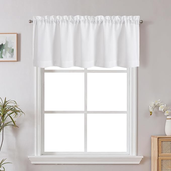 Chyhomenyc White Short Curtain Valance by Chyhomenyc