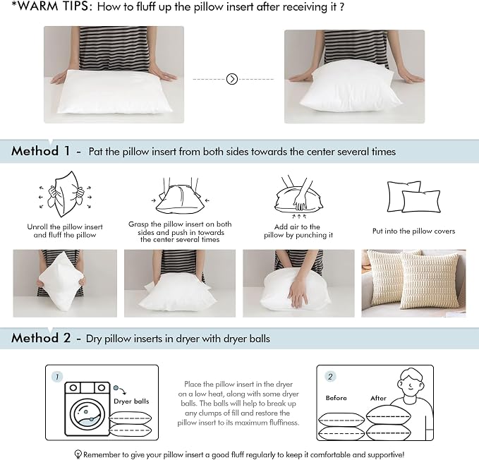 MIULEE Throw Pillow Insert Premium Pillow Stuffer Sham Rectangle - Image 6