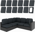 hyha 12Pcs Patio Cushion Covers, Stretch Outdoor Couch Cushion Covers, Washable by hyha
