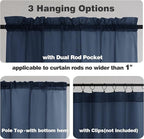 Chyhomenyc Navy Blue Sheer Curtains 84 Inches Long 2 Panels Set - Image 6