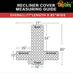 Easy-Going Recliner Sofa Slipcover Reversible Sofa Cover Water Resistant Couch - Image 5