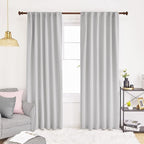 Deconovo Blackout Curtains, Thermal Insulated, W52 x L95 2 Panels, Back Tab by Deconovo