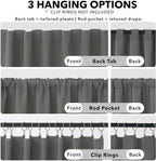 Deconovo Blackout Curtains, Thermal Insulated, W42 x L72 2 Panels, Back Tab - Image 2